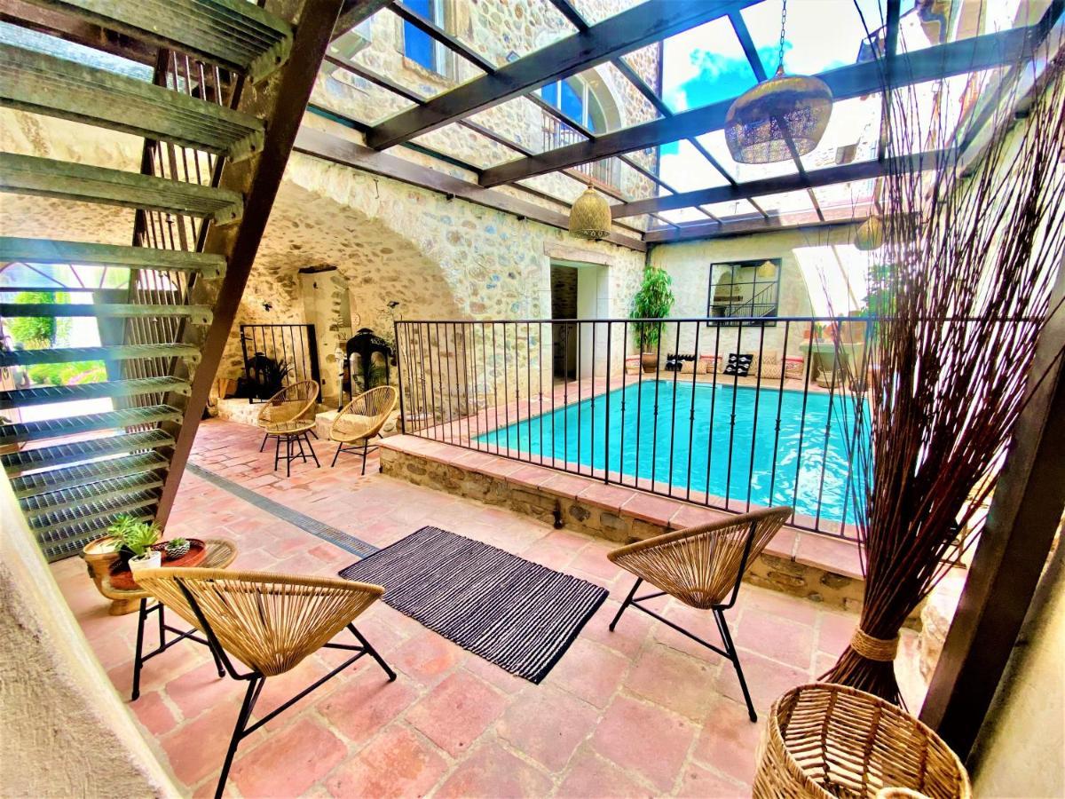 Gite De Groupe 9Ch Ou 3 Gites Independants De 3Ch - Patio Et Piscine Interieure Chauffee Toute L'Annee فالون بون دارْك المظهر الخارجي الصورة
