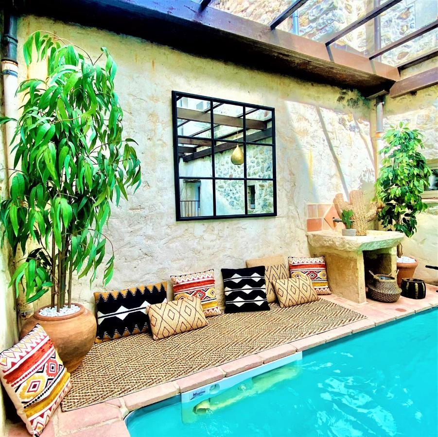 Gite De Groupe 9Ch Ou 3 Gites Independants De 3Ch - Patio Et Piscine Interieure Chauffee Toute L'Annee فالون بون دارْك المظهر الخارجي الصورة