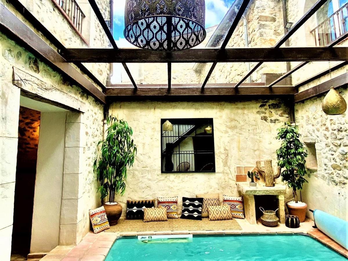 Gite De Groupe 9Ch Ou 3 Gites Independants De 3Ch - Patio Et Piscine Interieure Chauffee Toute L'Annee فالون بون دارْك المظهر الخارجي الصورة