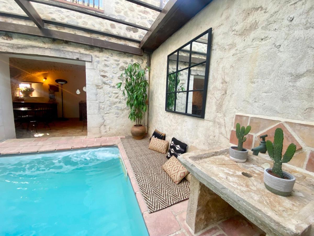 Gite De Groupe 9Ch Ou 3 Gites Independants De 3Ch - Patio Et Piscine Interieure Chauffee Toute L'Annee فالون بون دارْك المظهر الخارجي الصورة