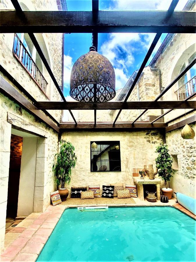 Gite De Groupe 9Ch Ou 3 Gites Independants De 3Ch - Patio Et Piscine Interieure Chauffee Toute L'Annee فالون بون دارْك المظهر الخارجي الصورة