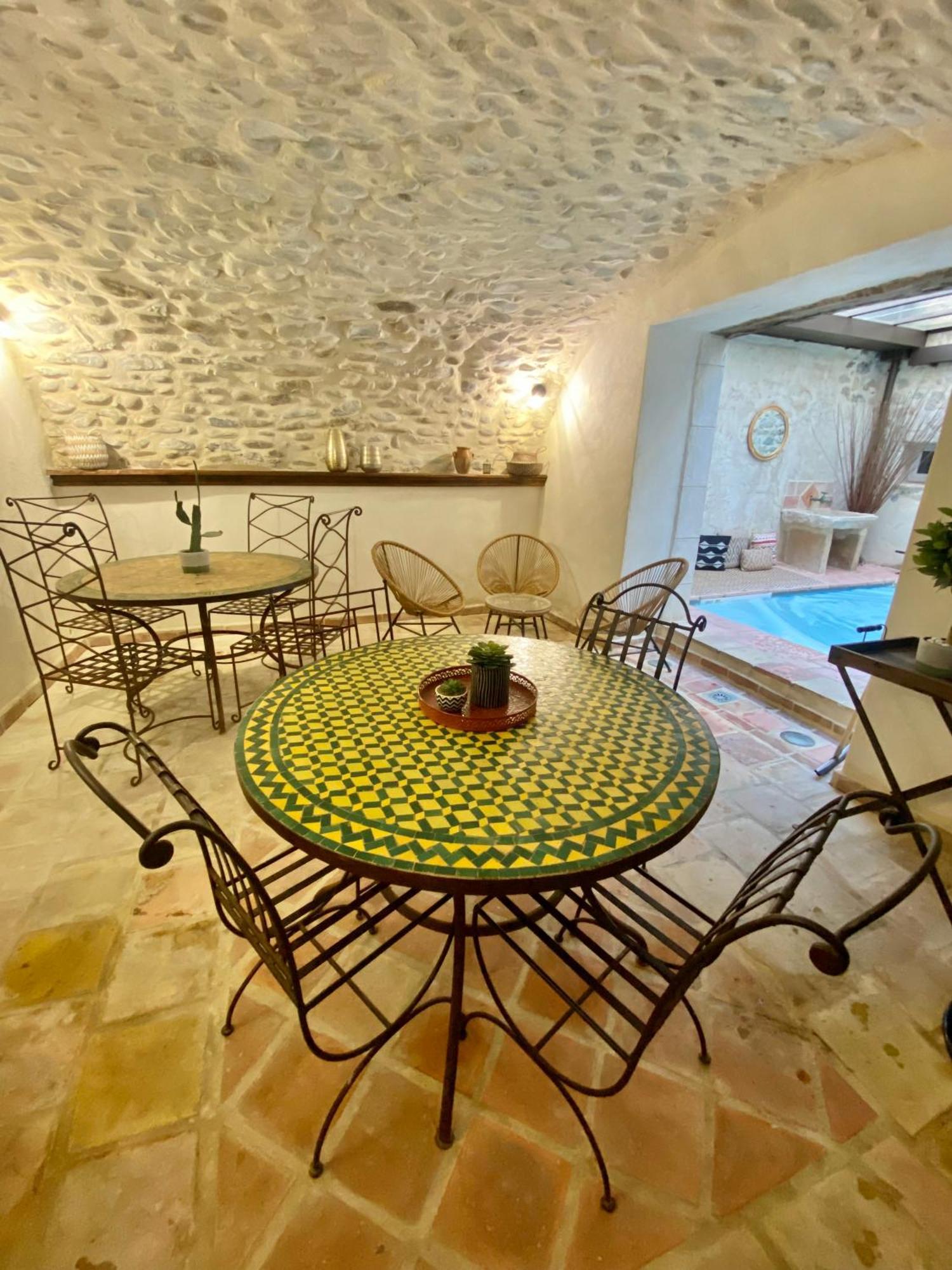 Gite De Groupe 9Ch Ou 3 Gites Independants De 3Ch - Patio Et Piscine Interieure Chauffee Toute L'Annee فالون بون دارْك المظهر الخارجي الصورة